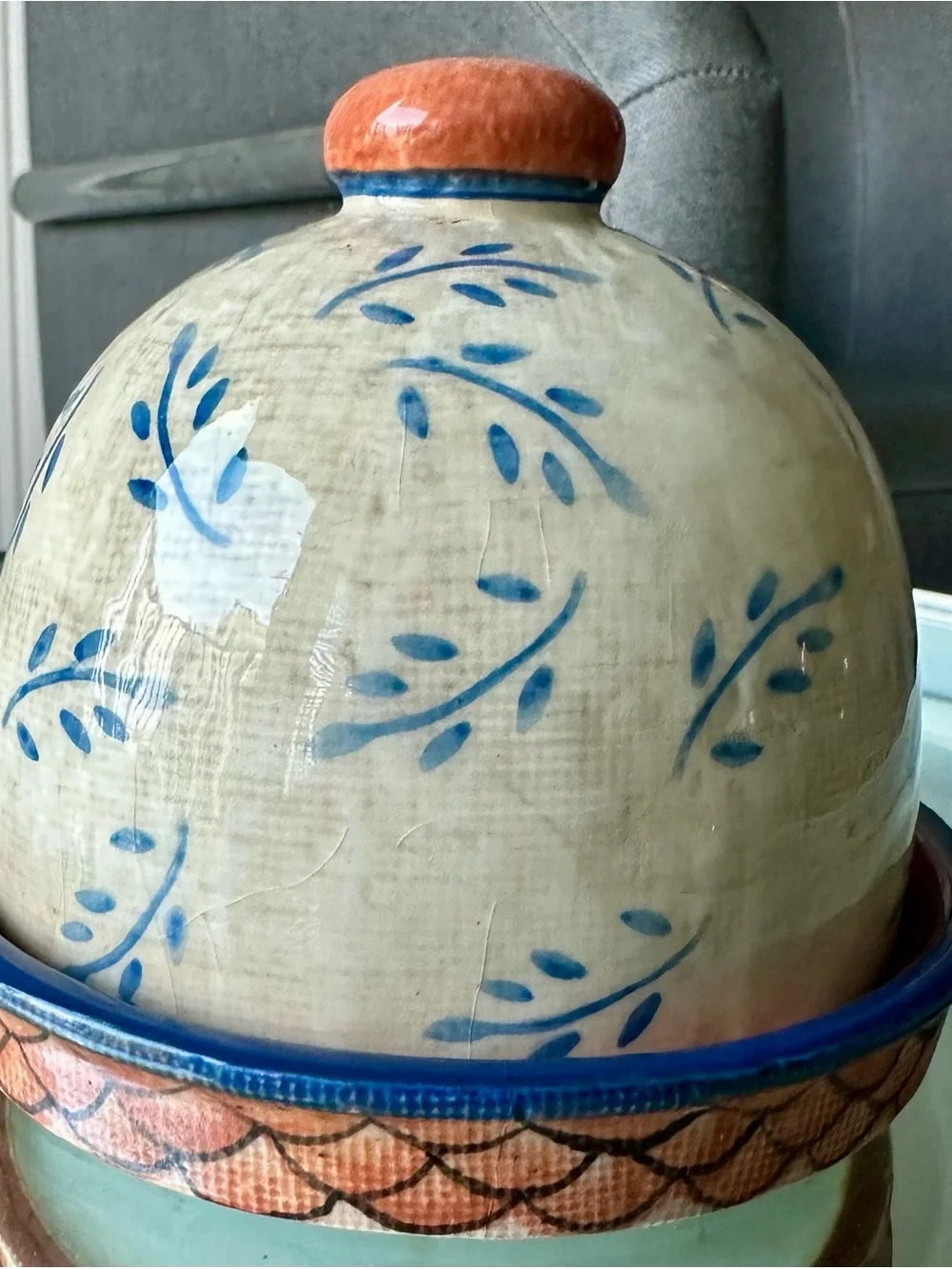 Vintage Kate McRostie Tuscan Ceramic Butter Dish Cottagecore Kitchen Decor 2004